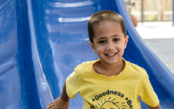 Boy on slide